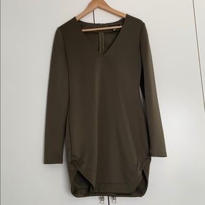 Revamped Olive Green Cocktail Dress